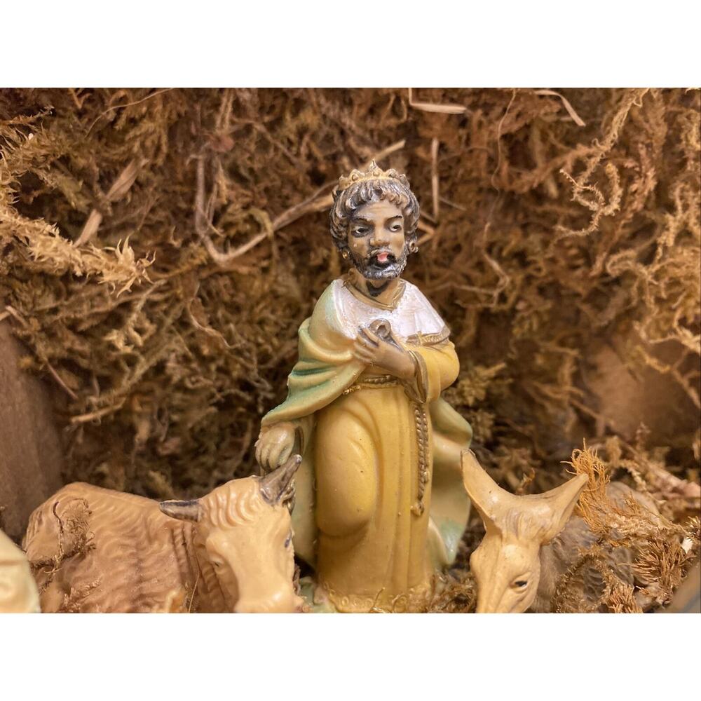 Nativity Scene Set 9 Piece Figurine Made in Italy Handmade Christmas Vintage - Picture 14 of 15